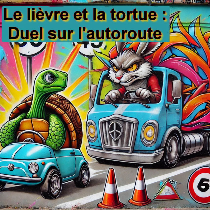 Le lièvre et la tortue : Duel sur l'autoroute