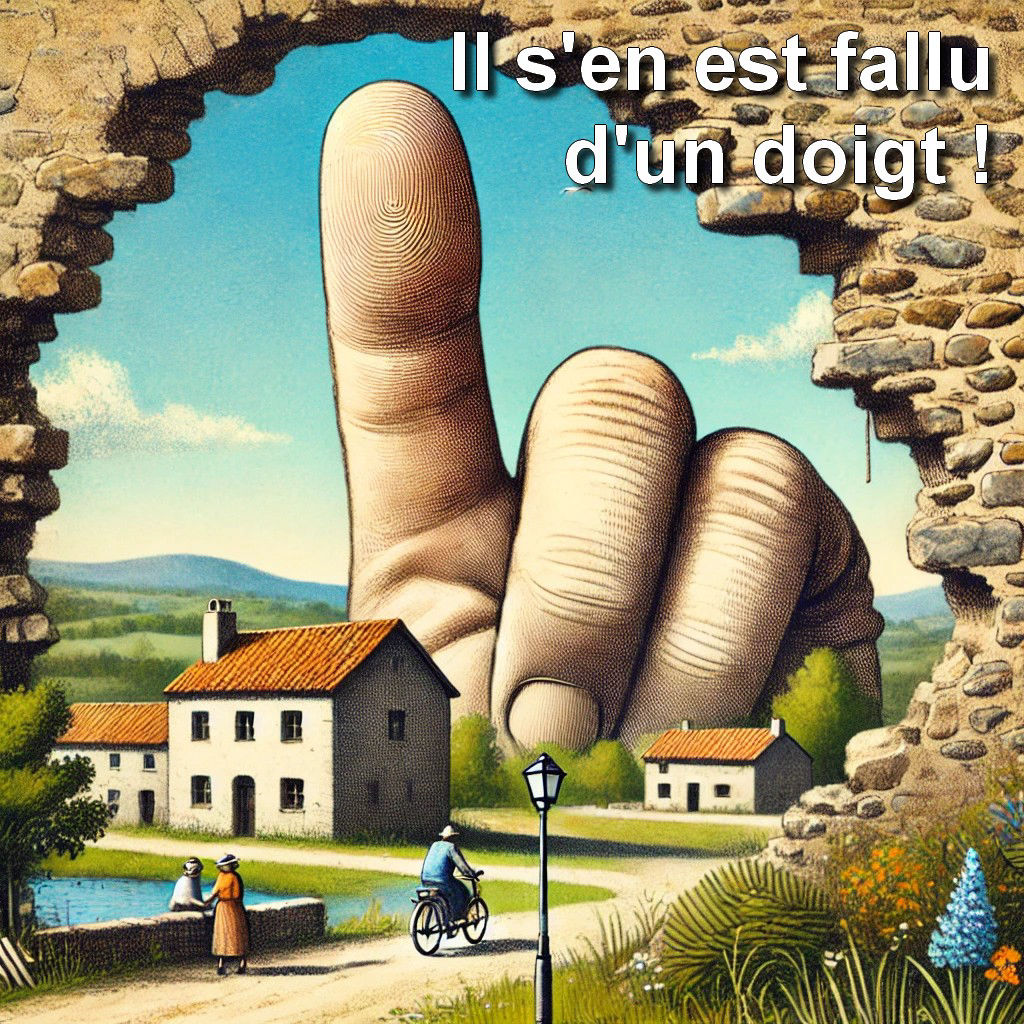 Il s'en est fallu d'un doigt !