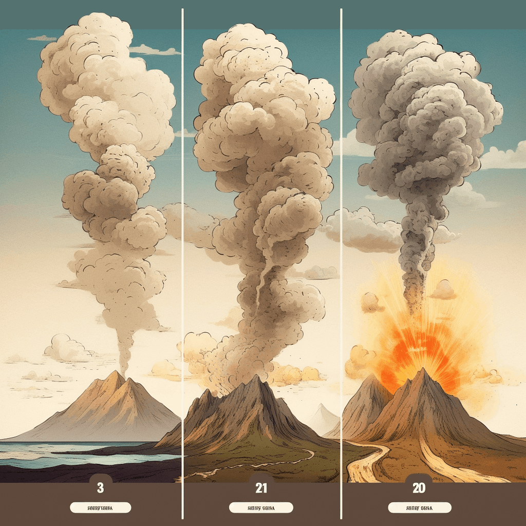 Phases d'une éruption volcanique
