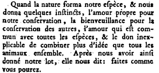 Citation de Voltaire extraite de son Traité philosophique